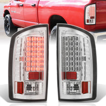 Load image into Gallery viewer, Dodge Ram 1500 2007-2008 / 2500 3500 2007-2009 LED Tail Lights Chrome Housing Clear Len
