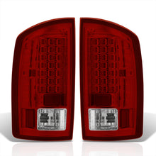 Load image into Gallery viewer, Dodge Ram 1500 2007-2008 / 2500 3500 2007-2009 LED Tail Lights Chrome Housing Red Len
