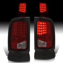 Load image into Gallery viewer, Dodge Ram 1500 1994-2001 / 2500 3500 1994-2002 LED Tail Lights Chrome Housing Red Smoke Len
