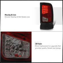 Load image into Gallery viewer, Dodge Ram 1500 1994-2001 / 2500 3500 1994-2002 LED Tail Lights Chrome Housing Red Smoke Len
