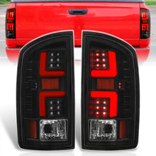 Load image into Gallery viewer, Dodge Ram 1500 2002-2006 / 2500 3500 2003-2006 LED Bar Tail Lights Black Housing Clear Len Red Tube (Excluding OEM LED Models)
