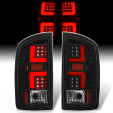 Load image into Gallery viewer, Dodge Ram 1500 2002-2006 / 2500 3500 2003-2006 LED Bar Tail Lights Black Housing Clear Len Red Tube (Excluding OEM LED Models)
