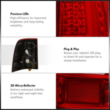 Load image into Gallery viewer, Ford Explorer 2002-2005 LED Bar Tail Lights Chrome Housing Red Len White Tube
