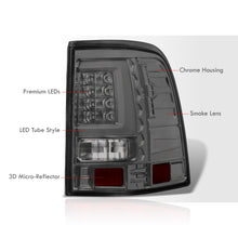 Load image into Gallery viewer, Ford Explorer 2002-2005 LED Bar Tail Lights Chrome Housing Smoke Len White Tube
