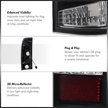 Load image into Gallery viewer, Ford F150 1997-2003 / F250 Light Duty 1997-1999 / F250 F350 F450 F550 Super Duty 1999-2007 LED Tail Lights Black Housing Clear Len (Styleside Models Only)
