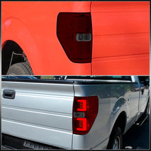 Load image into Gallery viewer, Ford F150 Styleside 2009-2014 LED Bar Tail Lights Chrome Housing Red Smoke Len White Tube
