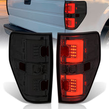 Load image into Gallery viewer, Ford F150 Styleside 2009-2014 LED Bar Tail Lights Chrome Housing Smoke Len White Tube
