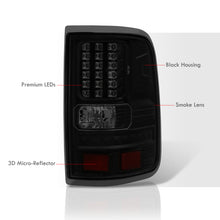 Load image into Gallery viewer, Ford F150 Styleside 2004-2008 LED Tail Lights Black Housing Smoked Len
