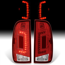 Load image into Gallery viewer, Ford F150 1997-2003 / F250 Light Duty 1997-1999 / F250 F350 F450 F550 Super Duty 1999-2007 LED Tail Lights Chrome Housing Red Len (Styleside Models Only)
