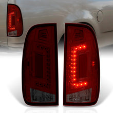 Load image into Gallery viewer, Ford F150 1997-2003 / F250 Light Duty 1997-1999 / F250 F350 F450 F550 Super Duty 1999-2007 LED Tail Lights Chrome Housing Red Smoke Len (Styleside Models Only)
