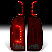 Load image into Gallery viewer, Ford F150 1997-2003 / F250 Light Duty 1997-1999 / F250 F350 F450 F550 Super Duty 1999-2007 LED Tail Lights Chrome Housing Red Smoke Len (Styleside Models Only)
