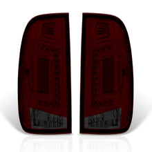 Load image into Gallery viewer, Ford F150 1997-2003 / F250 Light Duty 1997-1999 / F250 F350 F450 F550 Super Duty 1999-2007 LED Tail Lights Chrome Housing Red Smoke Len (Styleside Models Only)
