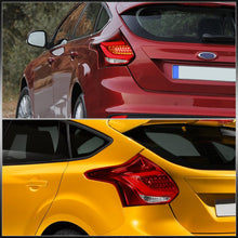 Load image into Gallery viewer, Ford Focus Hatchback 2012-2014 LED Bar Tail Lights Chrome Housing Red Len White Tube
