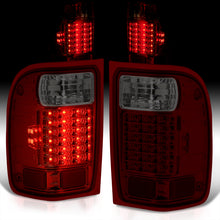 Load image into Gallery viewer, Ford Ranger 2001-2011 LED Tail Lights Chrome Housing Red Smoke Len (Excluding STX Models)
