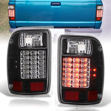 Load image into Gallery viewer, Ford Ranger 1993-1999 LED Tail Lights Black Housing Clear Len
