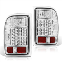 Load image into Gallery viewer, Ford Ranger 1993-1999 LED Tail Lights Chrome Housing Clear Len
