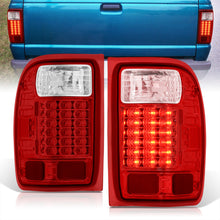 Load image into Gallery viewer, Ford Ranger 1993-1999 LED Tail Lights Chrome Housing Red Len
