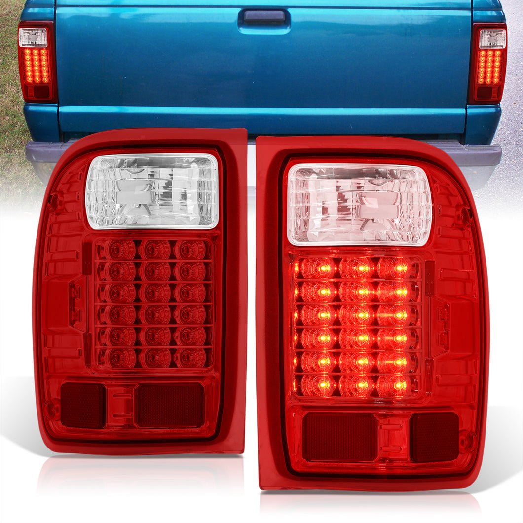 1993 1994 1995 1996 1997 Ford Ranger Factory Style Chrome Rear Tail Lights Pair