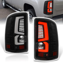 Load image into Gallery viewer, GMC Sierra 1500 2007-2013 / 2500HD 3500HD 2007-2014 LED Bar Tail Lights Black Housing Clear Len White Tube (Excluding OEM LED &amp; Dually Models)
