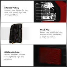 Load image into Gallery viewer, GMC Sierra 1500 2007-2013 / 2500HD 3500HD 2007-2014 LED Bar Tail Lights Black Housing Clear Len Red Tube (Excluding OEM LED &amp; Dually Models)
