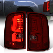 Load image into Gallery viewer, GMC Sierra 1500 2007-2013 / 2500HD 3500HD 2007-2014 LED Bar Tail Lights Chrome Housing Red Smoke Len White Tube (Excluding OEM LED &amp; Dually Models)
