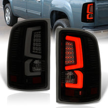 Load image into Gallery viewer, GMC Sierra 1500 2007-2013 / 2500HD 3500HD 2007-2014 LED Bar Tail Lights Black Housing Smoke Len White Tube (Excluding OEM LED &amp; Dually Models)
