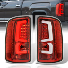 Load image into Gallery viewer, GMC Sierra 1500 2007-2013 / 2500HD 3500HD 2007-2014 LED Bar Tail Lights Red Housing Clear Len White Tube (Excluding OEM LED &amp; Dually Models)
