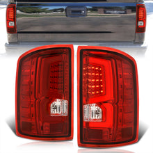 Load image into Gallery viewer, GMC Sierra 1500 2500HD 3500HD 2014-2018 LED Bar Tail Lights Chrome Housing Red Len White Tube (Excluding OEM LED &amp; Dually Models)
