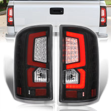 Load image into Gallery viewer, GMC Sierra 1500 2500HD 3500HD 2014-2018 LED Bar Tail Lights Black Housing Clear Len Red Tube (Excluding OEM LED &amp; Dually Models)
