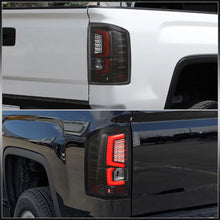 Load image into Gallery viewer, GMC Sierra 1500 2500HD 3500HD 2014-2018 LED Bar Tail Lights Black Housing Clear Len Red Tube (Excluding OEM LED &amp; Dually Models)
