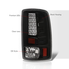 Load image into Gallery viewer, Chevrolet Suburban Tahoe 2000-2006 / GMC Yukon XL 2000-2006 / Yukon Denali 2001-2006 LED Tail Lights Black Housing Clear Len (Excluding Barn Door Trunks)
