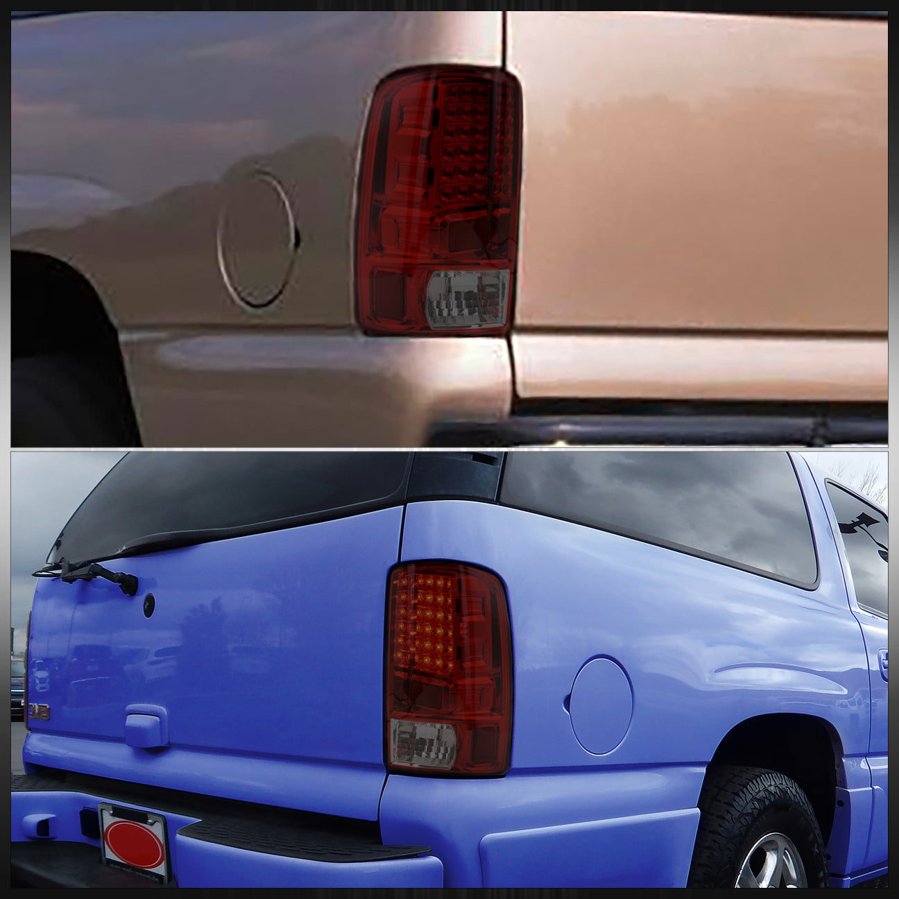 Luces Traseras Rojas Para Chevy Suburban/Tahoe Y GMC Yukon 2000-2006 | Lens Roja, Housing Cromo, DOT Certificado
