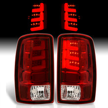 Load image into Gallery viewer, Chevrolet Suburban Tahoe 2000-2006 / GMC Yukon XL 2000-2006 / Yukon Denali 2001-2006 LED Bar Tail Lights Chrome Housing Red Len White Tube (Excluding Barn Door Trunks)
