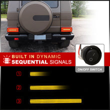 Load image into Gallery viewer, Mercedes Benz G-Class W463 G500 G550 G55 G63 1990-2018 Sequential LED Tail Lights Chrome Housing Red Len (Version 2 - W463 Style)
