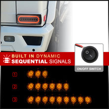 Load image into Gallery viewer, Mercedes Benz G-Class W463 G500 G550 G55 G63 1990-2018 Sequential LED Tail Lights Chrome Housing Smoke Len
