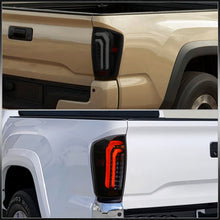 Load image into Gallery viewer, Toyota Tacoma 2016-2023 Sequential LED Bar Tail Lights Black Housing Smoke Len White Tube (Version 2)
