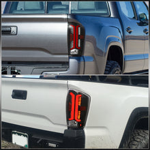 Load image into Gallery viewer, Toyota Tacoma 2016-2023 LED Bar Tail Lights Black Housing Clear Len Red Tube
