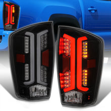 Load image into Gallery viewer, Toyota Tacoma 2016-2023 LED Bar Tail Lights Black Housing Smoke Len White Tube
