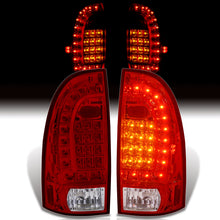 Load image into Gallery viewer, Toyota Tacoma 2005-2015 LED Tail Lights Chrome Housing Red Len
