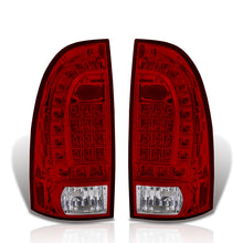 Load image into Gallery viewer, Toyota Tacoma 2005-2015 LED Tail Lights Chrome Housing Red Len
