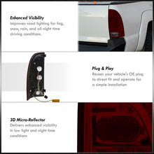 Load image into Gallery viewer, Toyota Tacoma 2005-2015 LED Tail Lights Chrome Housing Red Smoke Len
