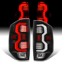 Load image into Gallery viewer, Toyota Tundra 2014-2021 LED Bar Tail Lights Black Housing Clear Len White Tube

