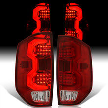 Load image into Gallery viewer, Toyota Tundra 2014-2021 LED Bar Tail Lights Chrome Housing Red Len White Tube
