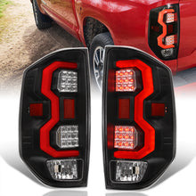 Load image into Gallery viewer, Toyota Tundra 2014-2021 LED Bar Tail Lights Black Housing Clear Len Red Tube

