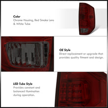Load image into Gallery viewer, Toyota Tundra 2014-2021 LED Bar Tail Lights Chrome Housing Red Smoke Len White Tube
