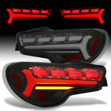 Load image into Gallery viewer, Toyota 86 FRS 2012-2020 / Subaru BRZ 2012-2020 Sequential LED Bar Tail Lights Black Housing Smoke Len White Tube (Version 2)
