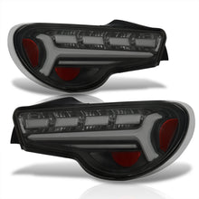 Load image into Gallery viewer, Toyota 86 FRS 2012-2020 / Subaru BRZ 2012-2020 Sequential LED Bar Tail Lights Black Housing Smoke Len White Tube (Version 2)
