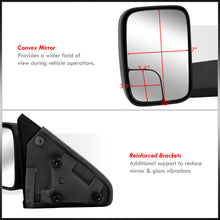 Load image into Gallery viewer, Dodge Ram 1500 2002-2008 / 2500 3500 2003-2009 Extended Flip Up Manual Towing Mirrors Black
