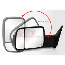 Load image into Gallery viewer, Dodge Ram 1500 2009-2018 / 2500 3500 2010-2018 Extended Heated Power Towing Mirrors Black with Puddle Lights
