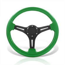 Load image into Gallery viewer, Universal 350mm Heavy Duty Aluminum Steering Wheel Black Center Green
